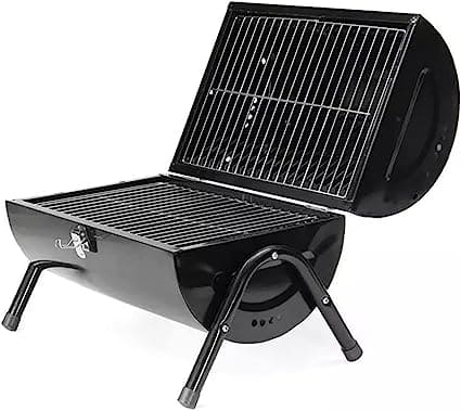 Round Folding BBQ Grill, Outdoor Tabletop Barbecue Grill, Multifunctional Portable Charcoal Grill, Compact Camping Grills for Outdoor Cooking, Smokey Charcoal Grill, Small Charcoal BBQ Grill Kitchen Cooking Tools, Counter Top Double Sided BBQ Oven Round Folding BBQ Grill, Outdoor Tabletop Barbecue Grill, Multifunctional Portable Charcoal Grill, Compact Camping Grills for Outdoor Cooking, Smokey Charcoal Grill, Small Charcoal BBQ Grill Kitchen Cooking Tools, Counter Top Double Sided BBQ Oven